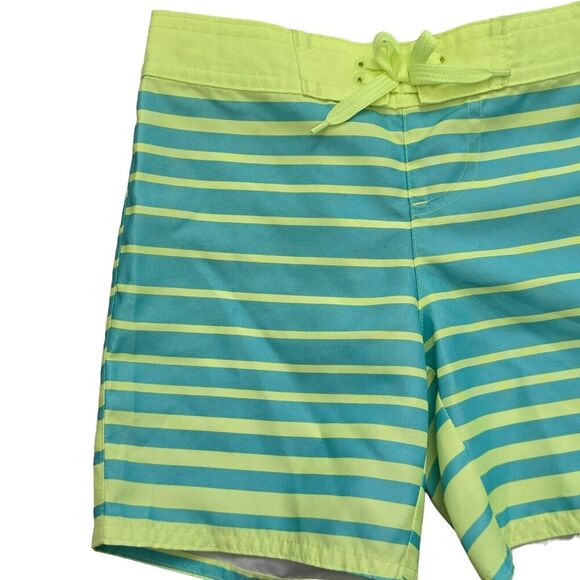 OP Kids Girls Swim Shorts Cover Up Size XS 4 5 Green Blue - Picture 2 of 8